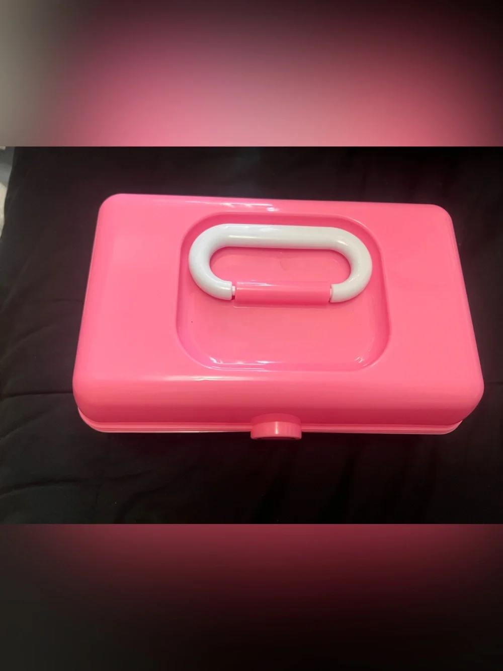 Pink Portable Storage Case with Handle - Home Organization